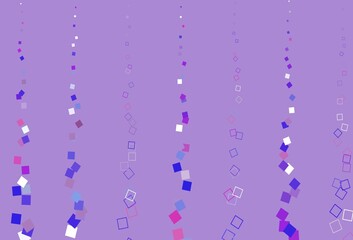 Light Pink, Blue vector backdrop with lines, rectangles.