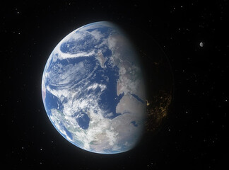 Obraz na płótnie Canvas earth from space illustration