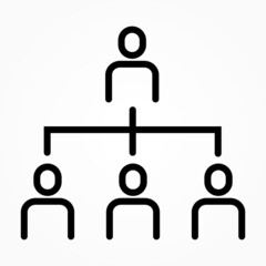 Business network vector icon. Business community, group, people, team, users network icon