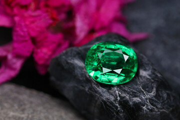 Emerald Gemstone Beauty Shot background