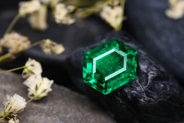 Emerald Gemstone Beauty Shot background
