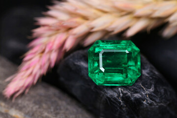 Emerald Gemstone Beauty Shot background
