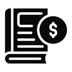 
Finance book linear editable icon 
