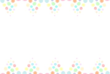 シンプルでかわいい手描きの水玉フレーム