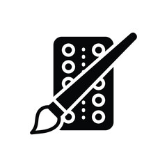 Black solid icon for color 
