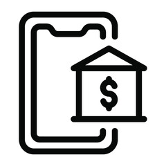 
House value in linear editable unique icon 
