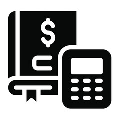 
Accounting book in linear editable trendy icon 
