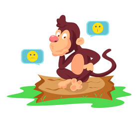 Cute monkey illustration