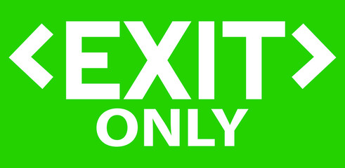 Green exit sign with left and right arrows. Vector illustration 