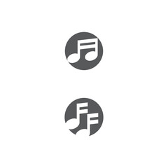Musik note Logo Template vector symbol