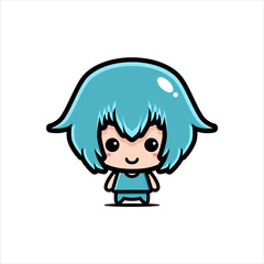 Cute boy character vector design