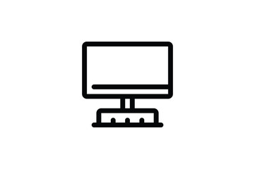 Stationery Outline Icon - Monitor