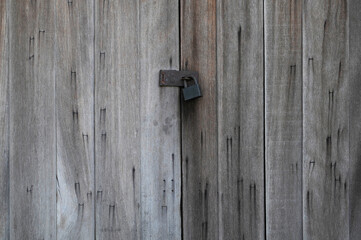 old wooden door with lock
