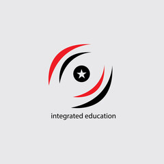 simple educational creative logo, star illustration, abstract vector design