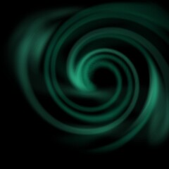 beautiful abstract green square background in the form of a mysterious vortex curl in a spiral
