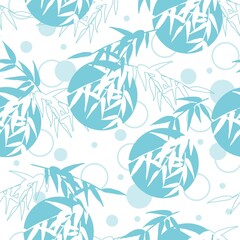 Fototapeta na wymiar Summer Bubble and Bamboo Vector Graphic Pattern