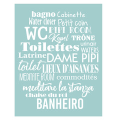 nube de palabras baño