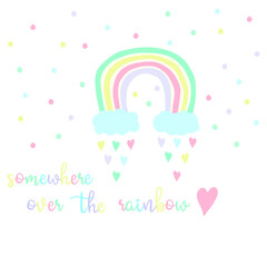 arcoiris con corazones
