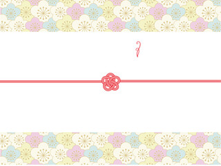 カジュアルでかわいい熨斗　パステルカラーの梅