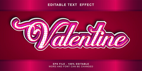 valentine text effect editable