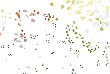 Obraz premium Light green, red vector background with abstract forms.