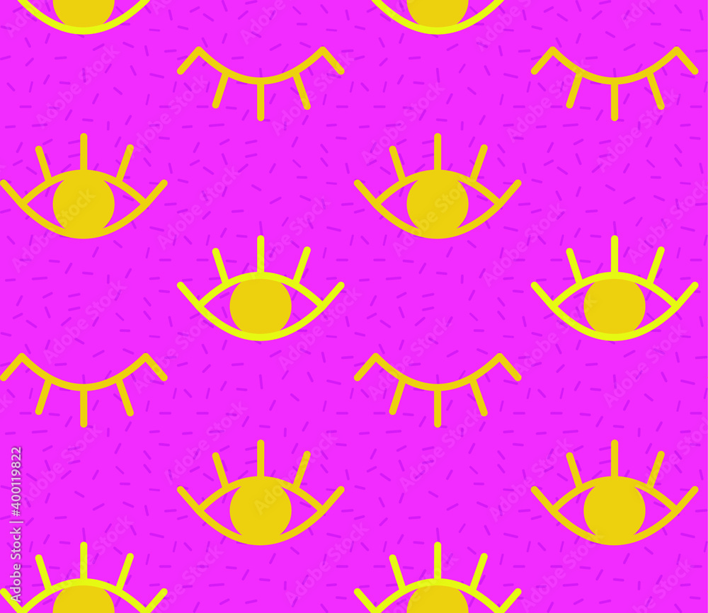 Poster seamless geometric pattern with the image of eyes, sleep, eyelashes. vector design for web banner, b