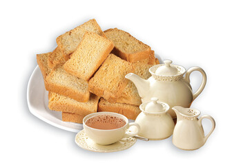 Crunchy Rusk or Toast for healthy life