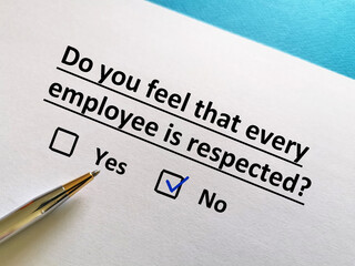 Obraz premium Questionnaire