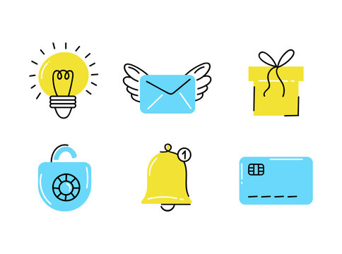 icons handdraw set