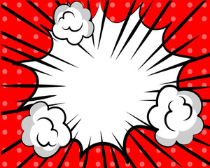 Cartoon burst comic background Vector
