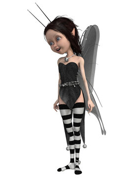 3d render of a toon forest fairy