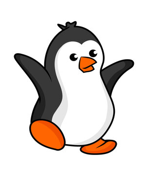 Cute Penguin cartoon stock illustration