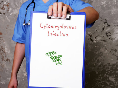 Health care concept about Cytomegalovirus Infection with sign on the page.