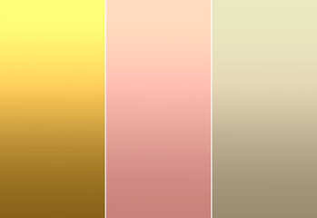 Fototapeta premium ゴールド ピンクゴールド シャンパンゴールド テクスチャ 素材 セット