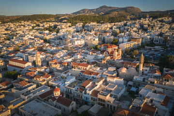 Obraz premium Rethymno city at Crete island in Greece. The old venetian harbor.