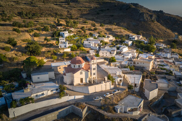 Fototapeta na wymiar Saktouria traditional Crete village on sunset time, Rethymno area, greece