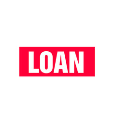 LOAN red Rubber Stamp over a white background.