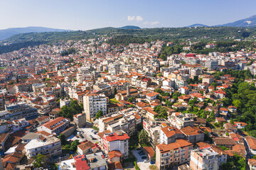 Fototapeta premium Landscape with panoramic view of Veria a historic town, Greece.