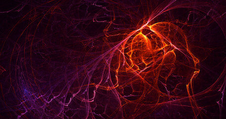 3D rendering abstract colorful fractal light background