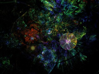 Imaginatory fractal background Image