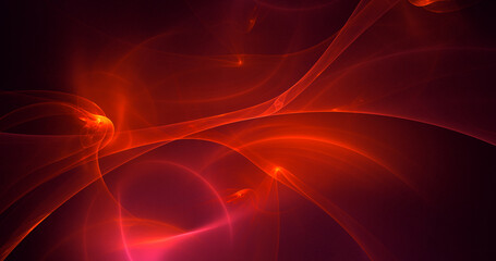 3D rendering abstract red fractal light background