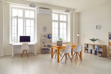 Interior of modern business office or workplace space