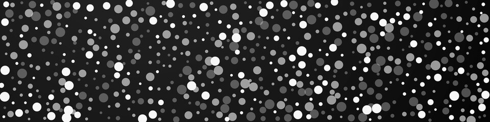 White dots Christmas background. Subtle flying sno