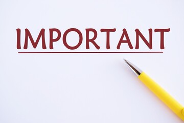 Handwriting text writing IMPORTANT Conceptual photo used to remind someone about an important fact or detail. Important notice for attention message