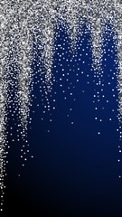 Obraz na płótnie Canvas Round silver glitter luxury sparkling confetti. Sc