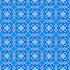 Ethnic hand painted  pattern. Blue sublime boho 