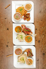 A set of lamb and chicken Mandy Rice