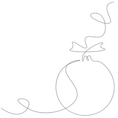 Christmas background with ball decoration element, vector illustration