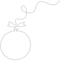 Christmas background with ball decoration element, vector illustration