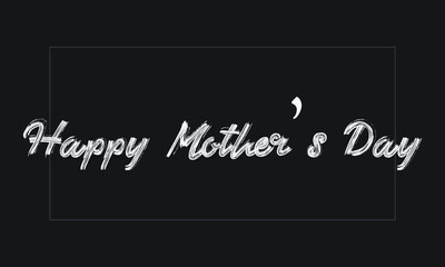 Typography Handwritten modern brush lettering words in white text and phrase isolated on the Black background